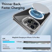 Husa iPhone 15 Pro Max cu MagSafe ESR Classic Hybrid HaloLock Kickstand, transparenta