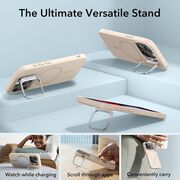 Husa iPhone 15 Pro Max ESR Cloud Soft HaloLock Kickstand, crem