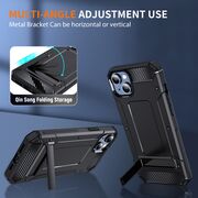 Husa antisoc iPhone 13 Techsuit Hybrid Armor Kickstand, negru