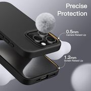Husa pentru iPhone 15 Pro Max Liquid Silicone, negru