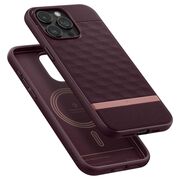 Husa iPhone 15 Pro Max Spigen Caseology Parallax MagSafe, burgundy