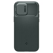 Husa iPhone 15 Pro Spigen Optik Armor, verde