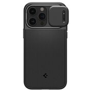 Husa iPhone 15 Pro Spigen Optik Armor, negru