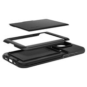 Husa iPhone 15 Pro Spigen Slim Armor CS, negru