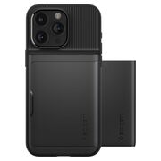 Husa iPhone 15 Pro Spigen Slim Armor CS, negru