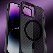 Husa MagSafe iPhone 15 Plus Techsuit Carbon Fuse, negru