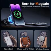 Husa MagSafe iPhone 15 Techsuit Ghost Holder, negru