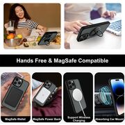 Husa MagSafe iPhone 15 Techsuit Ghost Holder, negru