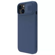 Husa iPhone 15 Plus Nillkin CamShield Silky MagSafe, albastru