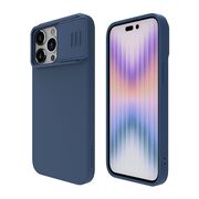 Husa iPhone 15 Pro Max Nillkin CamShield Silky MagSafe, albastru