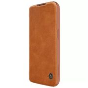 Husa iPhone 15 Pro Nillkin QIN Pro Leather, maro