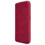 Husa iPhone 15 Pro Nillkin QIN Pro Leather, rosu