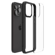 Husa iPhone 15 Pro Spigen Ultra Hybrid, transparent - negru