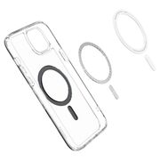 Husa iPhone 15 Spigen Ultra Hybrid MagSafe, transparent - carbon fiber