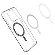 Husa iPhone 15 Pro Spigen Ultra Hybrid MagSafe, transparent - carbon fiber