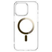 Husa iPhone 15 Pro Spigen Ultra Hybrid MagSafe, clear - gold