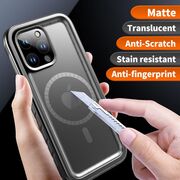 Pachet 360: Husa cu folie integrata iPhone 15 Pro Max cu MagSafe ShockProof Dust-Water Proof Full Body, negru