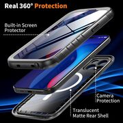 Pachet 360: Husa cu folie integrata iPhone 15 cu MagSafe ShockProof Dust-Water Proof Full Body, negru