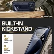Pachet 360: Husa cu folie integrata iPhone 15 Pro Supcase Unicorn Beetle Pro, albastru