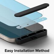 Folie sticla iPhone 15 Ringke Cover Display Tempered Glass, negru