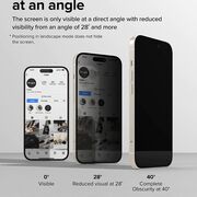 Folie sticla iPhone 15 Ringke Cover Display Tempered Glass, privacy