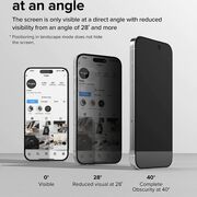 Folie sticla iPhone 15 Pro Ringke Cover Display Tempered Glass, privacy