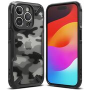 Husa iPhone 15 Pro Max Ringke Fusion X Design, camo black