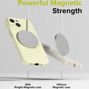Husa iPhone 15 cu MagSafe Ringke Silicone Magnetic, sunny lime