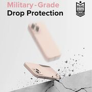 Husa iPhone 15 Plus cu MagSafe Ringke Silicone Magnetic, pink sand