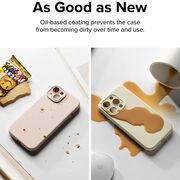 Husa iPhone 15 Plus cu MagSafe Ringke Silicone Magnetic, pink sand