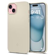 Husa iPhone 15 Spigen Thin Fit, Mute Beige