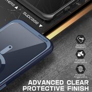 Husa iPhone 15 Pro Supcase Unicorn Beetle Slim Clear MagSafe, navy blue