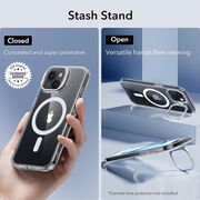 Husa pentru  iPhone 15 Plus - ESR Classic Hybrid HaloLock cu Magsafe si Kickstand - transparent
