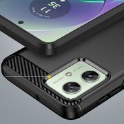 Husa Motorola Moto G54 5G, G54 Power Edition Carbon Silicone, negru
