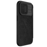 Husa iPhone 15 Pro Max Nillkin QIN Pro Leather, negru