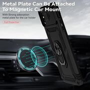 Husa iPhone XR cu inel Ring Armor Kickstand Tough Rugged cu protectie camera (negru)