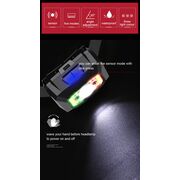 Lanterna frontala LED cu acumulator Superfire X30, senzor de miscare, 5W, 500 lm, incarcare micro-USB, 1200 mAh, IP44, lumina alba si rosie