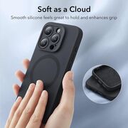 Husa iPhone 15 Pro cu MagSafe ESR - Cloud Soft HaloLock, negru