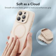 Husa iPhone 15 Pro cu MagSafe ESR - Cloud Soft HaloLock - light tan