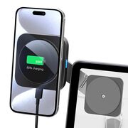 Suport telefon wireless ESR cu MagSafe pentru Tesla S/3/X/Y compatibil iPhone cu prindere pe bord sau pe touchscreen, negru