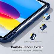 Husa iPad 10 (2022) 10.9 ESR - Rebound Pencil cu slot pentru Apple Pencil, navy blue