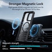 Pachet 360: Husa cu folie integrata iPhone 14 Pro Max cu MagSafe ESR Full Body Shock Armor Kickstand HaloLock, negru/transparenta