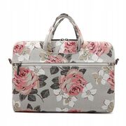 Geanta universala laptop 15 -16 inch Canvaslife Happy Briefcase WHITE ROSE