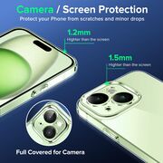 Husa pentru iPhone 15 Slim 1.5mm anti-shock, (transparent)