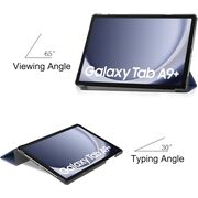 Husa Samsung Galaxy Tab A9+ Plus 11 inch UltraSlim de tip stand, functie sleep/wake-up, navy blue