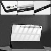 Husa Samsung Galaxy Tab S9 FE 10.9 inch Ultra-Light / Slim tip stand, cu functie sleep/wake-up si slot pentru stylus, negru / transparent