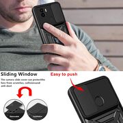Husa Xiaomi Redmi A1+, Redmi A2+ cu inel Ring Armor Kickstand Tough, protectie camera (negru)