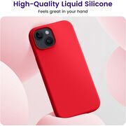 Husa pentru iPhone 15 Liquid Silicone, rosu