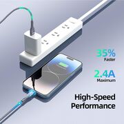 Cablu Lightning Fast Charge 2.4A, 12W, 480Mbps Duzzona A7, 1m