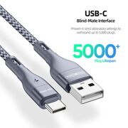 Cablu USB-C Fast Charging 2.4A, 12W, 480Mbps Duzzona A8, 1m